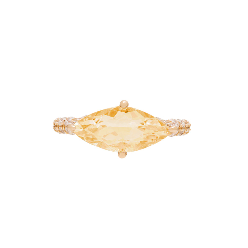 Citrine Pinky Ring