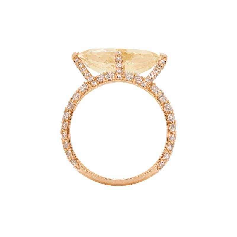 Citrine Pinky Ring